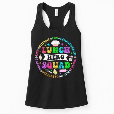 School Lunch Hero Squad Funny Cafeteria Workers Lunch Lady Womens Tank Top