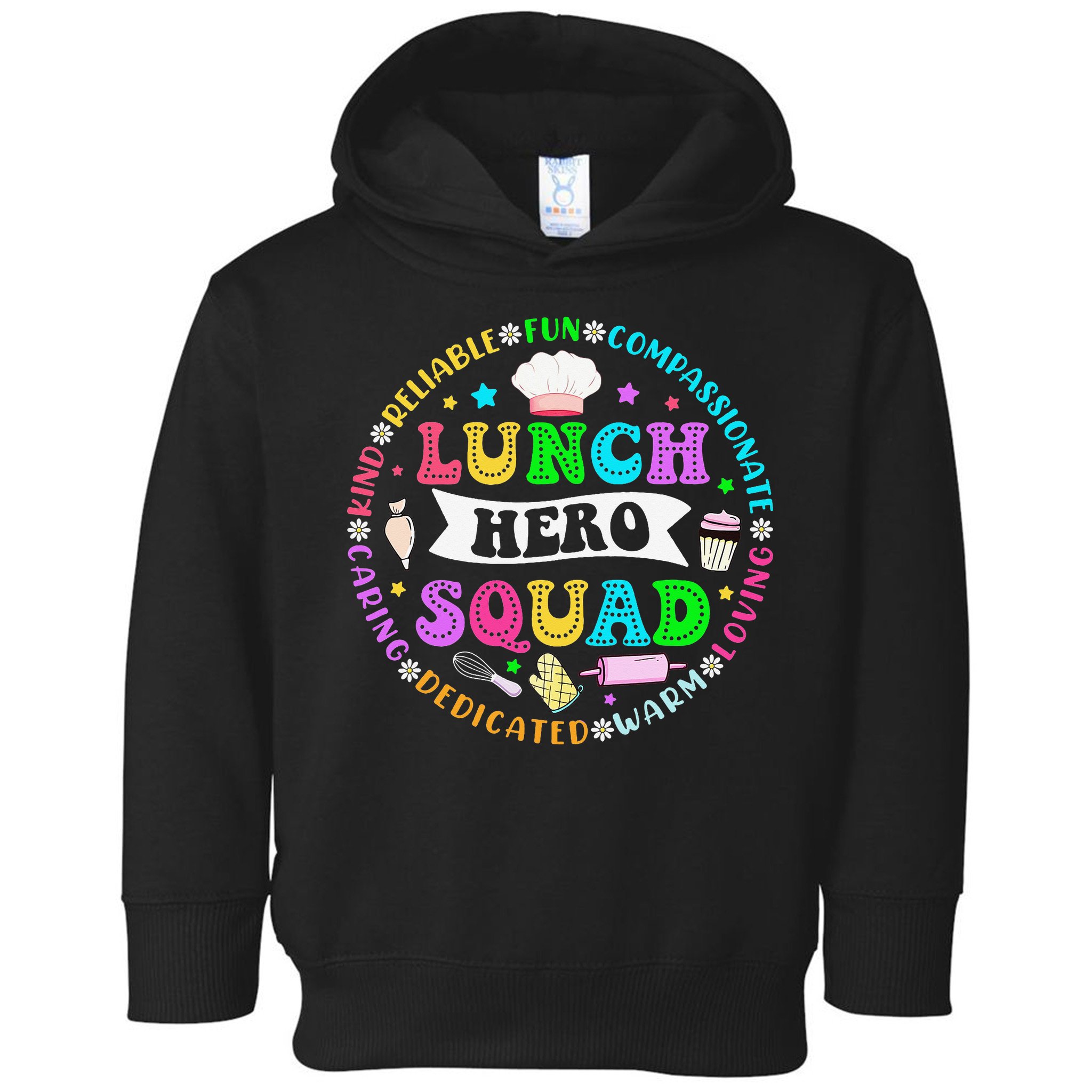 School Lunch Hero Squad Funny Cafeteria Workers Lunch Lady Toddler Hoodie