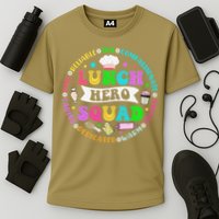 School Lunch Hero Squad Funny Cafeteria Workers Lunch Lady Cooling Performance Crew T-Shirt