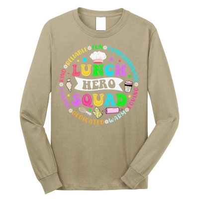 School Lunch Hero Squad Funny Cafeteria Workers Lunch Lady Long Sleeve Shirt