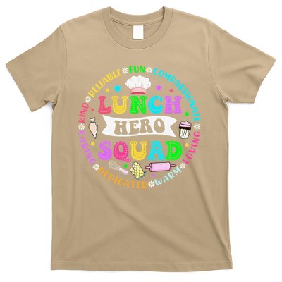 School Lunch Hero Squad Funny Cafeteria Workers Lunch Lady T-Shirt