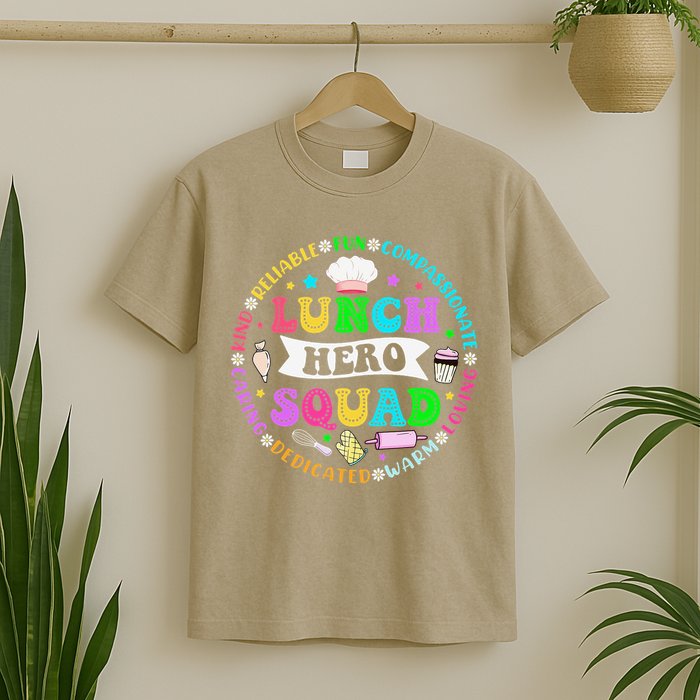 School Lunch Hero Squad Funny Cafeteria Workers Lunch Lady T-Shirt
