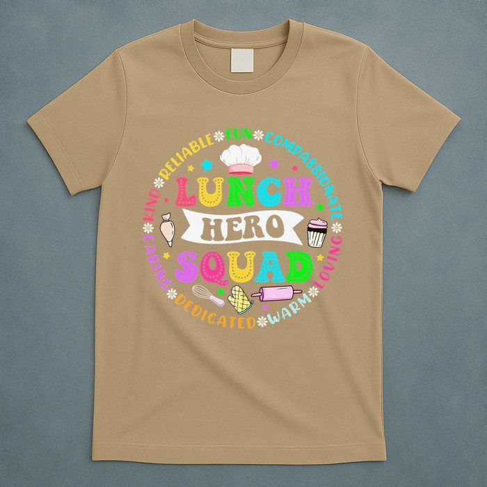 School Lunch Hero Squad Funny Cafeteria Workers Lunch Lady T-Shirt