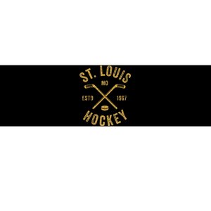 St. Louis Ice Hockey Hoodie Crossed Sticks Bumper Sticker