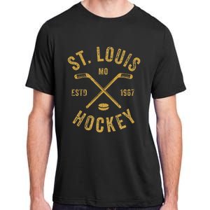 St. Louis Ice Hockey Hoodie Crossed Sticks Adult ChromaSoft Performance T-Shirt