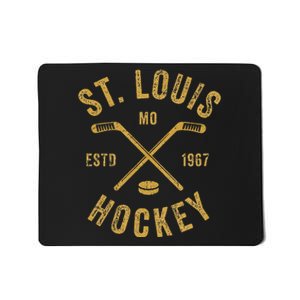 St. Louis Ice Hockey Hoodie Crossed Sticks Mousepad