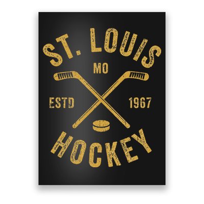 St. Louis Ice Hockey Hoodie Crossed Sticks Poster