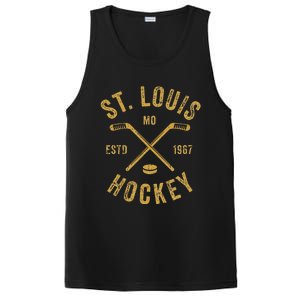 St. Louis Ice Hockey Hoodie Crossed Sticks PosiCharge Competitor Tank