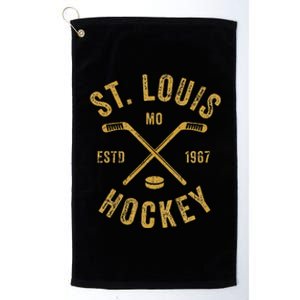 St. Louis Ice Hockey Hoodie Crossed Sticks Platinum Collection Golf Towel