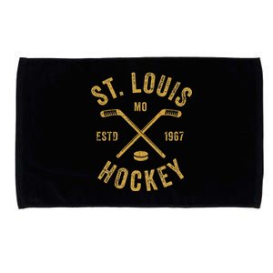 St. Louis Ice Hockey Hoodie Crossed Sticks Microfiber Hand Towel