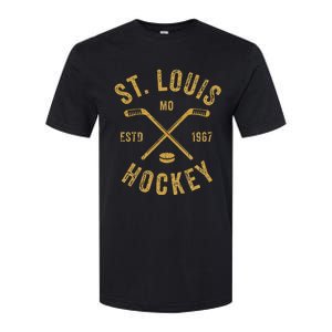 St. Louis Ice Hockey Hoodie Crossed Sticks Softstyle CVC T-Shirt