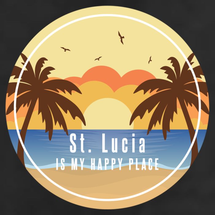 St Lucia Is My Happy Place Fun Beach Vacation Palm Trees Su Meaningful Gift Cool Comfort Performance Bucket Hat