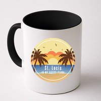 St Lucia Is My Happy Place Fun Beach Vacation Palm Trees Su Meaningful Gift Mug
