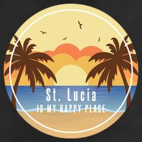 St Lucia Is My Happy Place Fun Beach Vacation Palm Trees Su Meaningful Gift 11oz C Handle Ceramic Mug