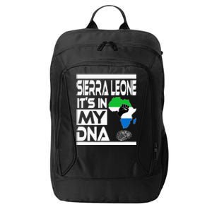 Sierra Leone Its In My DNA With Flag Africa Map Raised Fist City Backpack