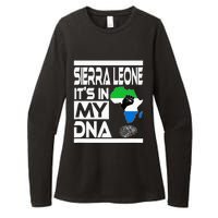 Sierra Leone Its In My DNA With Flag Africa Map Raised Fist Womens CVC Long Sleeve Shirt