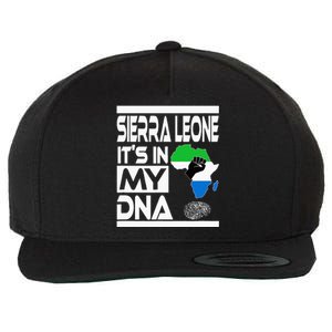 Sierra Leone Its In My DNA With Flag Africa Map Raised Fist Wool Snapback Cap