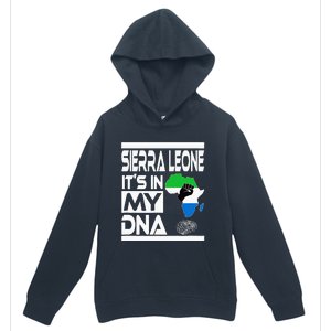 Sierra Leone Its In My DNA With Flag Africa Map Raised Fist Urban Pullover Hoodie