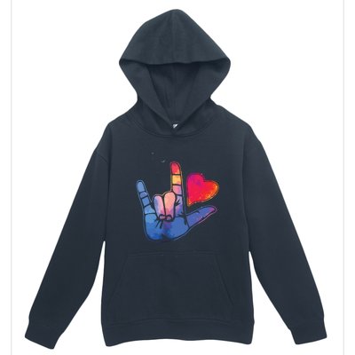 Sign Language I Love You T Space Stars Heart Tee Gift Urban Pullover Hoodie