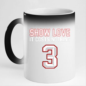 Show Love It Costs Nothing Love For 3 Pray For Damar 11oz Black Color Changing Mug