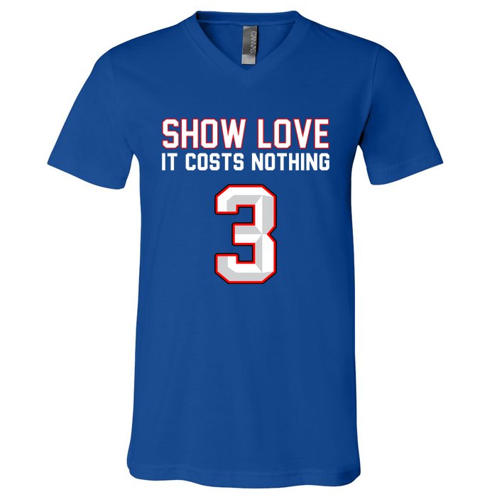 Show Love It Costs Nothing Love For 3 Pray For Damar V-Neck T-Shirt