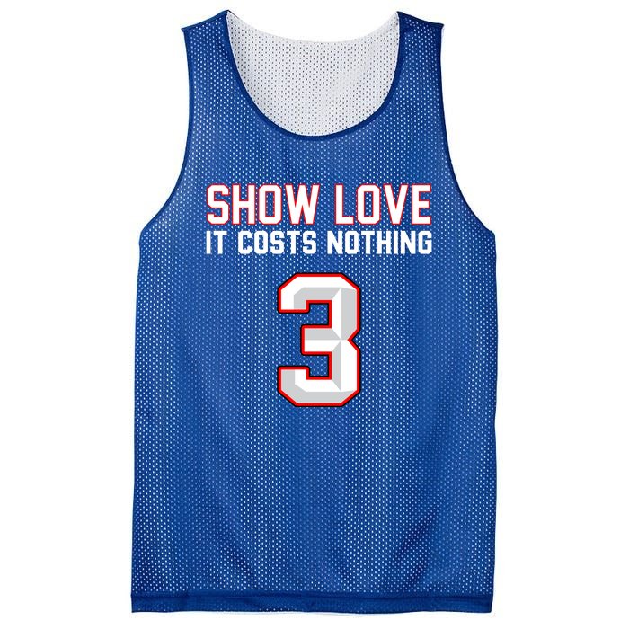 Show Love It Costs Nothing Love For 3 Pray For Damar Mesh Reversible Basketball Jersey Tank