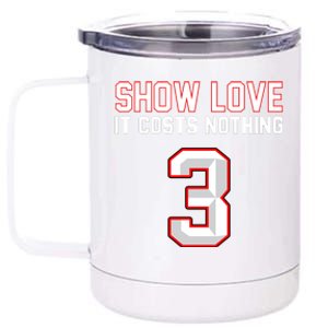 Show Love It Costs Nothing Love For 3 Pray For Damar 12 oz Stainless Steel Tumbler Cup