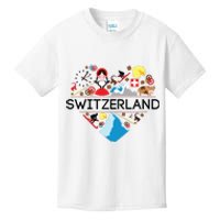 Switzerland Love Illustrated Swiss Symbol Alpine Kids T-Shirt