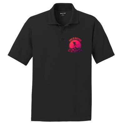 Snowboarding Life Is Better On The Slopes Cool Gift PosiCharge RacerMesh Polo