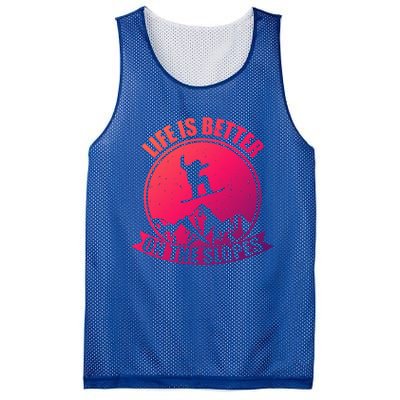 Snowboarding Life Is Better On The Slopes Cool Gift Mesh Reversible Basketball Jersey Tank