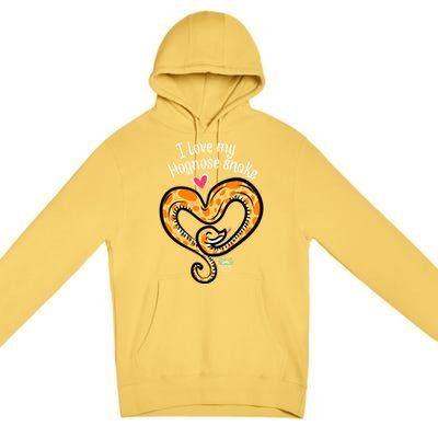 Snake Lovers I Love My Hognose Snake Gift Premium Pullover Hoodie