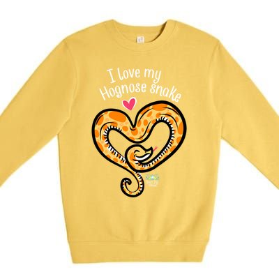 Snake Lovers I Love My Hognose Snake Gift Premium Crewneck Sweatshirt