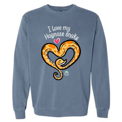 Snake Lovers I Love My Hognose Snake Gift Garment-Dyed Sweatshirt