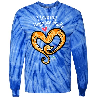 Snake Lovers I Love My Hognose Snake Gift Tie-Dye Long Sleeve Shirt