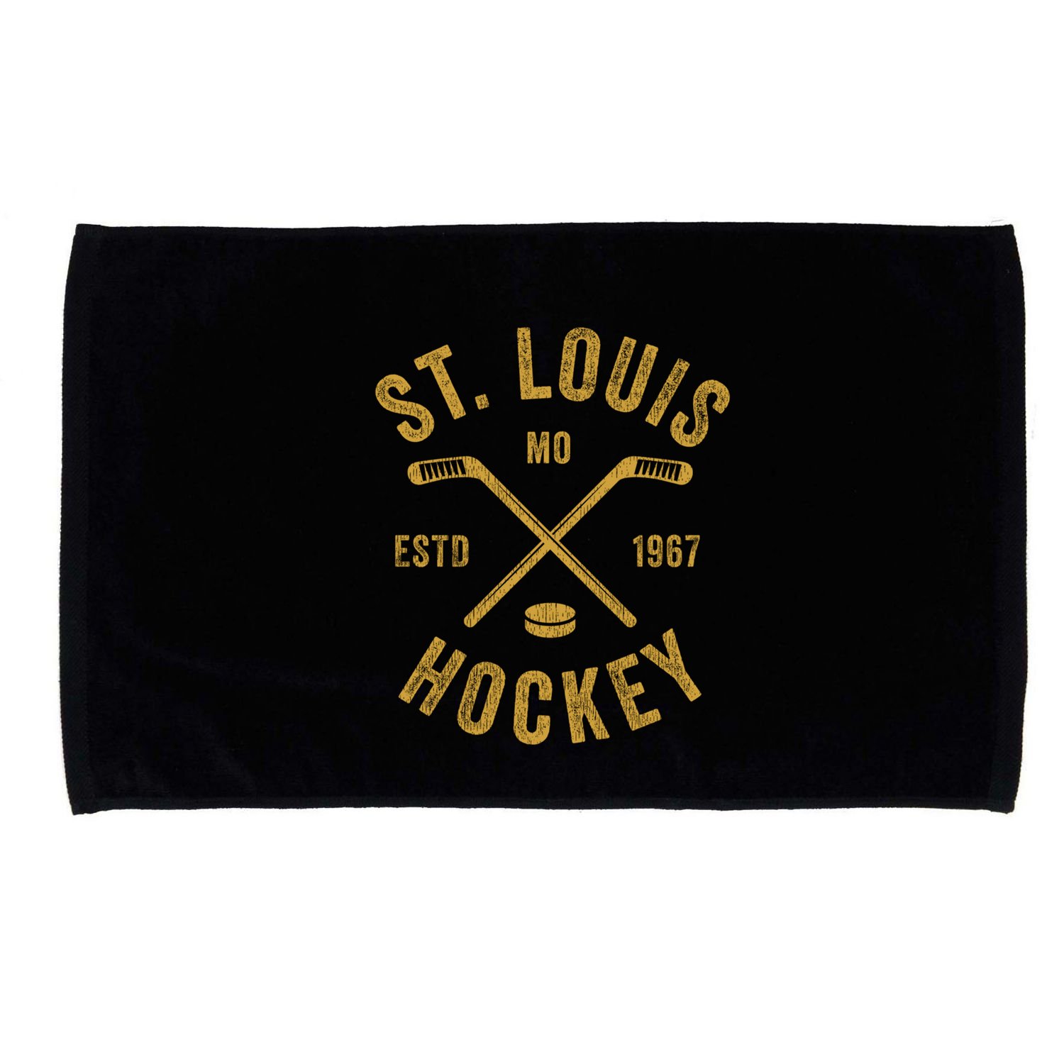St Louis Ice Hockey Gift Crossed Sticks Gift Microfiber Hand Towel