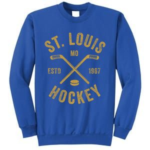 St Louis Ice Hockey Gift Crossed Sticks Gift Sweatshirt