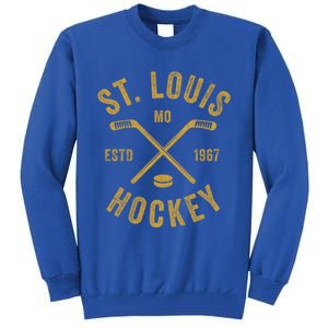 St Louis Ice Hockey Gift Crossed Sticks Gift Tall Sweatshirt