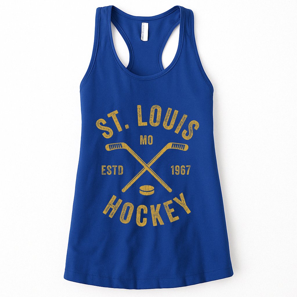 St Louis Ice Hockey Gift Crossed Sticks Gift Womens Tank Top