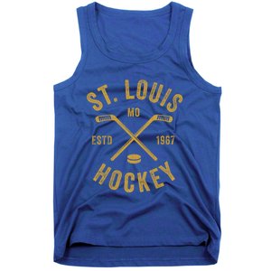 St Louis Ice Hockey Gift Crossed Sticks Gift Tank Top