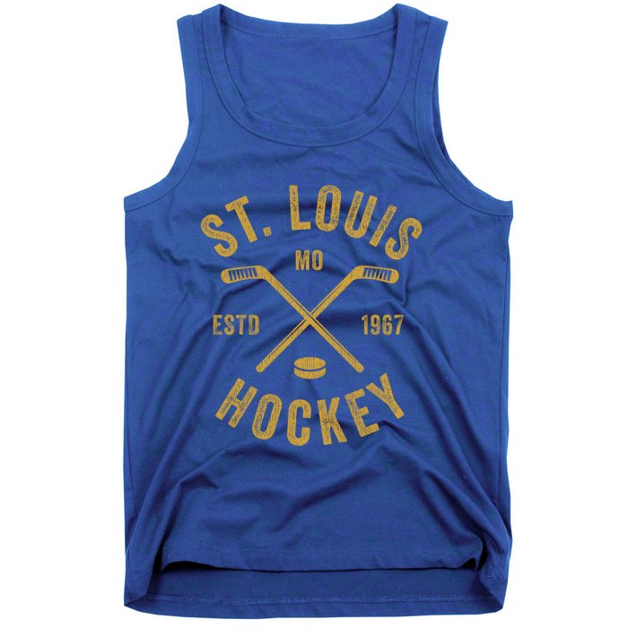 St Louis Ice Hockey Gift Crossed Sticks Gift Tank Top