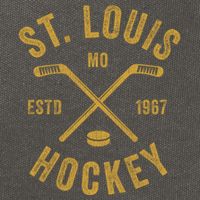 St Louis Ice Hockey Gift Crossed Sticks Gift Cotton Canvas Backpack