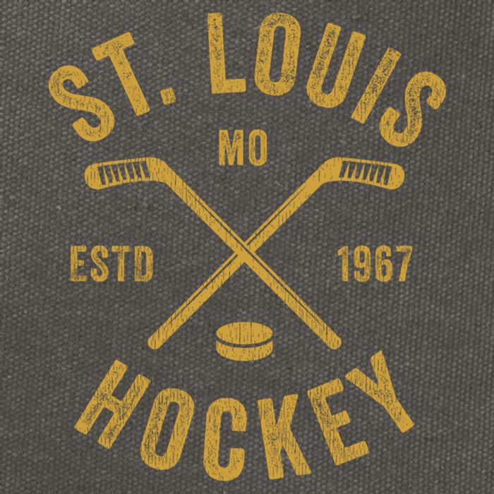 St Louis Ice Hockey Gift Crossed Sticks Gift Cotton Canvas Backpack