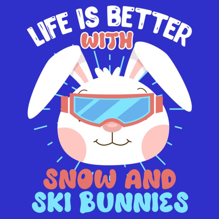 Skiing Life Is Better With Snow And Ski Bunnies Snow Bunny Gift Magnet