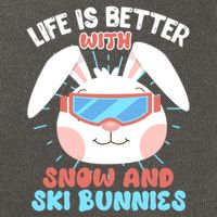 Skiing Life Is Better With Snow And Ski Bunnies Snow Bunny Gift Cotton Canvas Backpack