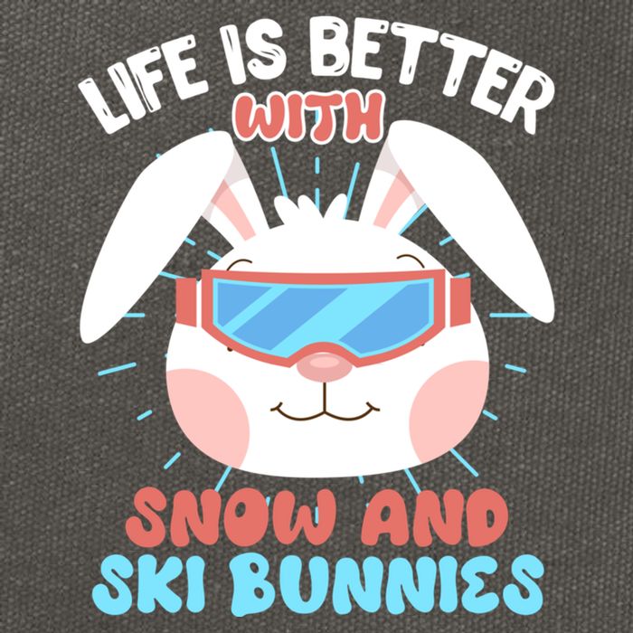 Skiing Life Is Better With Snow And Ski Bunnies Snow Bunny Gift Cotton Canvas Backpack