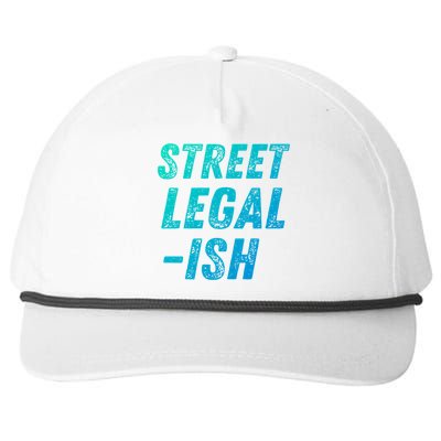 Street Legal Ish Mechanic Drag Racing Hot Rod Low Rider Car Cool Gift Snapback Five-Panel Rope Hat