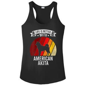 S Life Is Better With American Akita Dog Lovers Vneck Ladies PosiCharge Competitor Racerback Tank