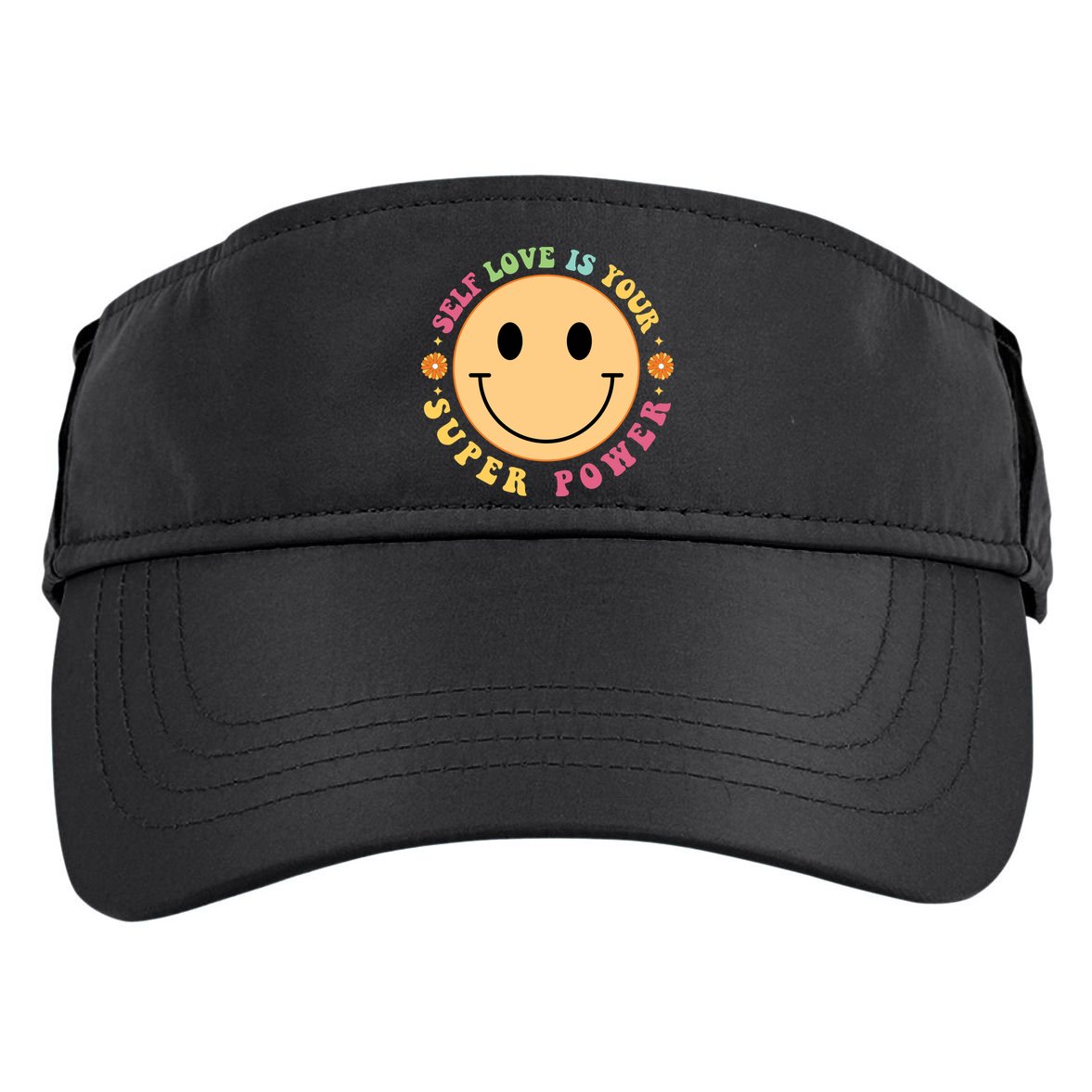 Self Love Is Your Super Power Smile Face Adult Drive Performance Visor