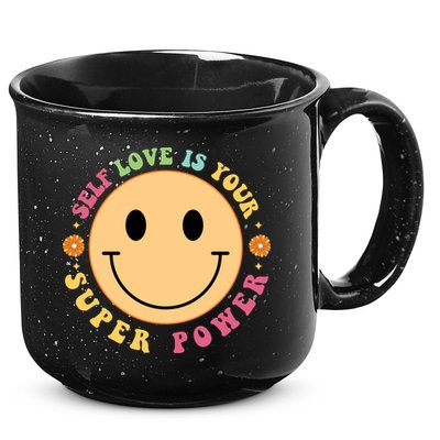 Self Love Is Your Super Power Smile Face 15oz Campfire Ceramic Mug