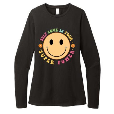 Self Love Is Your Super Power Smile Face Womens CVC Long Sleeve Shirt